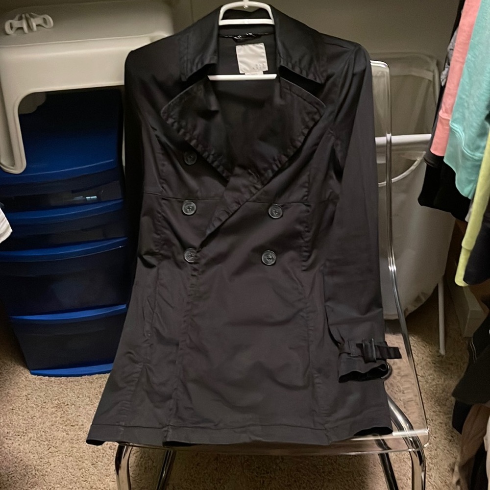 Old Navy black trench coat size XS